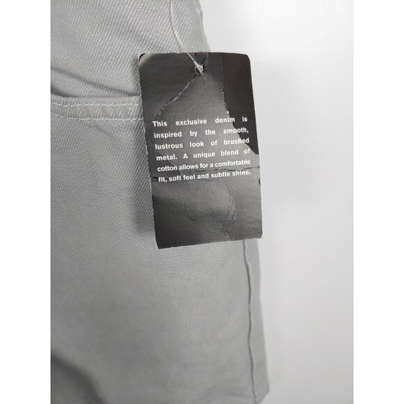 NWT VTG Calvin Klein Low Rider Sz 8 Shorts New Gray Metal Denim Mid Rise - Picture 5 of 9